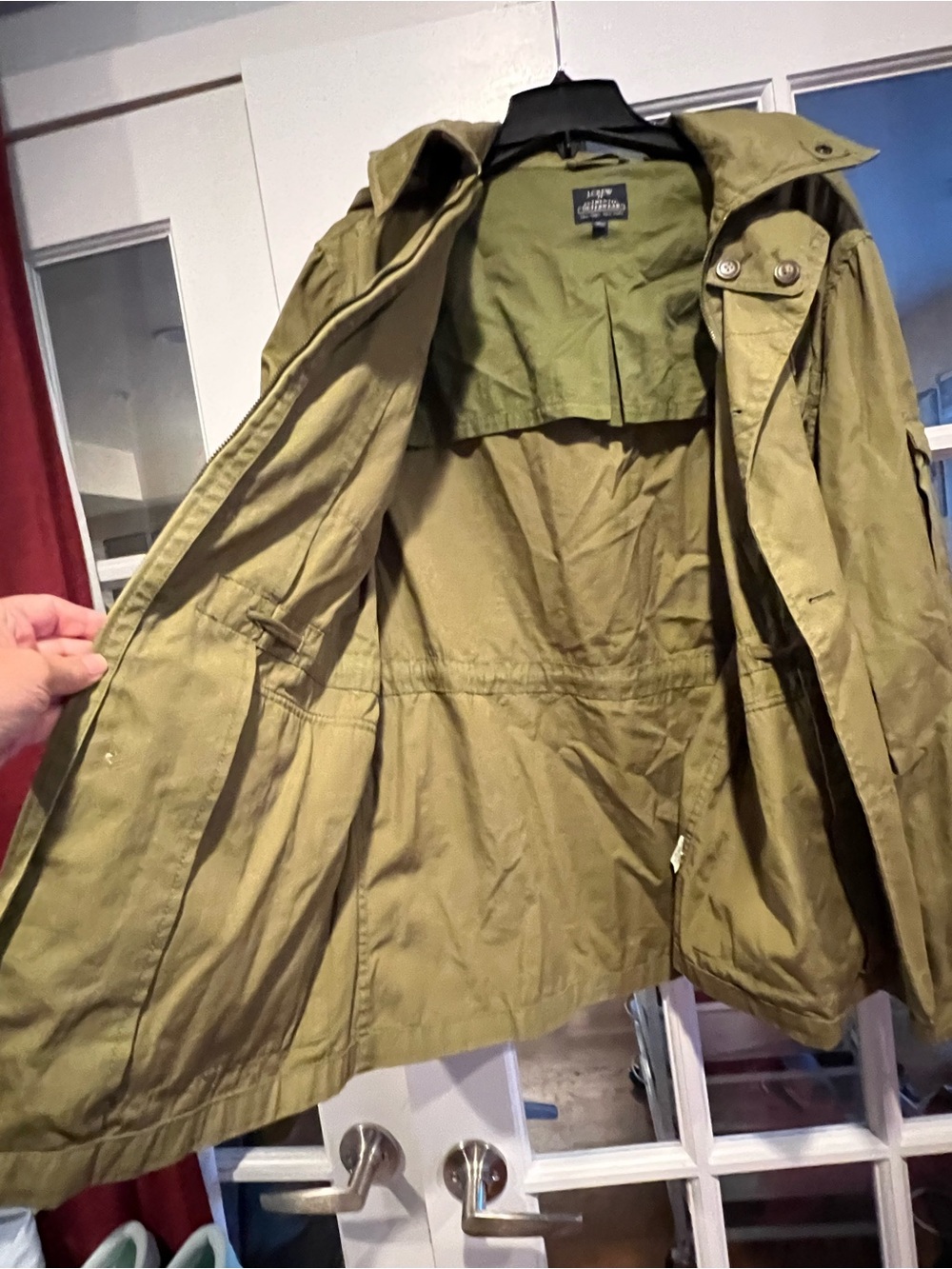 J. Crew Olive Green Military-Style Field Coat - Picture 5 of 6